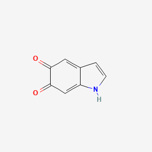 molecular formula C8H5NO2 B1222607 吲哚-5,6-醌 CAS No. 582-59-2