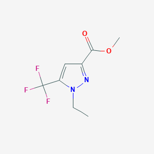 molecular formula C8H9F3N2O2 B12226089 Methyl 1-ethyl-5-(trifluoromethyl)-1H-pyrazole-3-carboxylate 