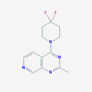 molecular formula C13H14F2N4 B12226092 4,4-Difluoro-1-{2-methylpyrido[3,4-d]pyrimidin-4-yl}piperidine 