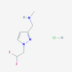 1-[1-(2,2-difluoroethyl)pyrazol-3-yl]-N-methylmethanamine;hydrochloride