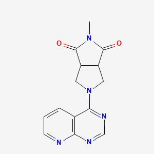 molecular formula C14H13N5O2 B12226119 2-Methyl-5-{pyrido[2,3-d]pyrimidin-4-yl}-octahydropyrrolo[3,4-c]pyrrole-1,3-dione 