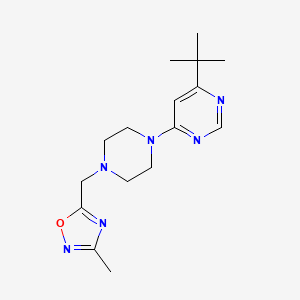 4-Tert-butyl-6-{4-[(3-methyl-1,2,4-oxadiazol-5-yl)methyl]piperazin-1-yl}pyrimidine