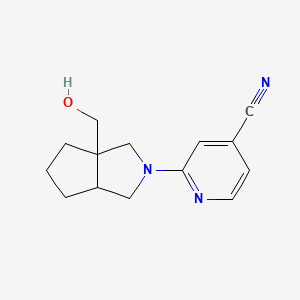 molecular formula C14H17N3O B12226146 2-[3a-(Hydroxymethyl)-octahydrocyclopenta[c]pyrrol-2-yl]pyridine-4-carbonitrile 