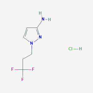 molecular formula C6H9ClF3N3 B12226170 1-(3,3,3-Trifluoropropyl)pyrazol-3-amine;hydrochloride 