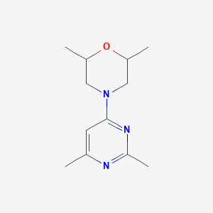 molecular formula C12H19N3O B12226174 4-(2,6-Dimethylpyrimidin-4-yl)-2,6-dimethylmorpholine 