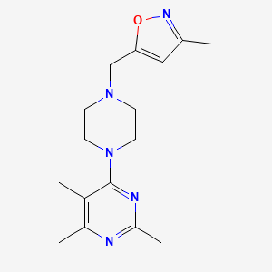 2,4,5-Trimethyl-6-{4-[(3-methyl-1,2-oxazol-5-yl)methyl]piperazin-1-yl}pyrimidine