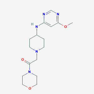 2-{4-[(6-Methoxypyrimidin-4-yl)amino]piperidin-1-yl}-1-(morpholin-4-yl)ethan-1-one