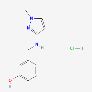 molecular formula C11H14ClN3O B12226275 3-[[(1-Methylpyrazol-3-yl)amino]methyl]phenol;hydrochloride 