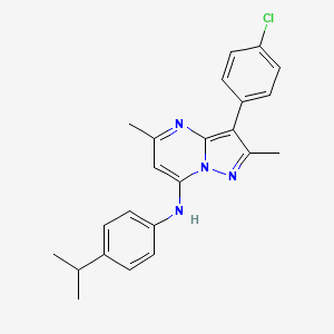 3-(4-chlorophenyl)-2,5-dimethyl-N-[4-(propan-2-yl)phenyl]pyrazolo[1,5-a]pyrimidin-7-amine