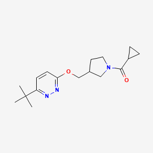 3-Tert-butyl-6-[(1-cyclopropanecarbonylpyrrolidin-3-yl)methoxy]pyridazine