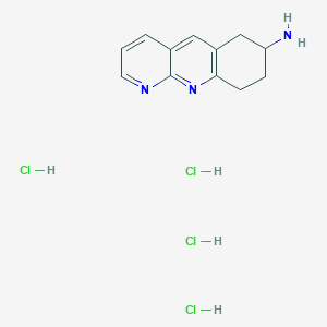 6H,7H,8H,9H-cyclohexa[b]1,8-naphthyridin-7-amine tetrahydrochloride