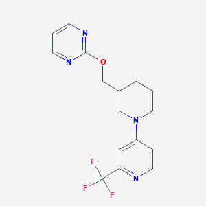 2-({1-[2-(Trifluoromethyl)pyridin-4-yl]piperidin-3-yl}methoxy)pyrimidine