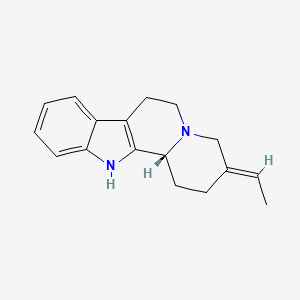 molecular formula C17H20N2 B1222642 3-乙叉基-1,2,3,4,6,7,12,12balpha-八氢吲哚并[2,3-a]喹诺嗪 