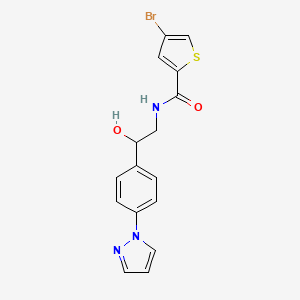 4-bromo-N-{2-hydroxy-2-[4-(1H-pyrazol-1-yl)phenyl]ethyl}thiophene-2-carboxamide