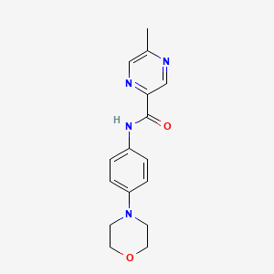 molecular formula C16H18N4O2 B1222643 5-Methyl-N-[4-(4-morpholinyl)phenyl]-2-pyrazinecarboxamide 