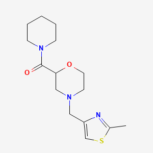 4-[(2-Methyl-1,3-thiazol-4-yl)methyl]-2-(piperidine-1-carbonyl)morpholine