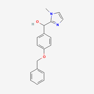 molecular formula C18H18N2O2 B1222646 (1-Methyl-2-imidazolyl)-(4-phenylmethoxyphenyl)methanol 