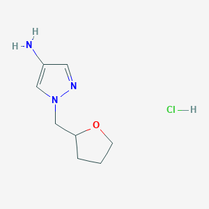 1-(Oxolan-2-ylmethyl)pyrazol-4-amine;hydrochloride