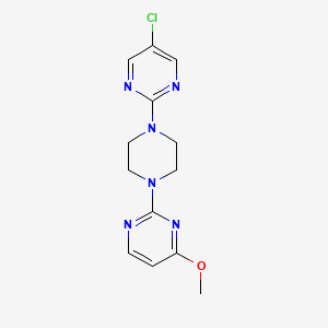 molecular formula C13H15ClN6O B12226464 2-[4-(5-Chloropyrimidin-2-yl)piperazin-1-yl]-4-methoxypyrimidine 