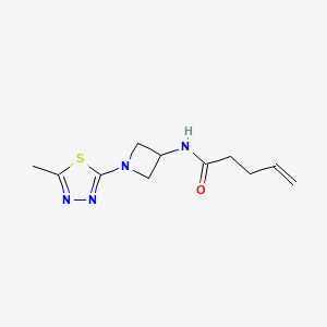 N-[1-(5-methyl-1,3,4-thiadiazol-2-yl)azetidin-3-yl]pent-4-enamide