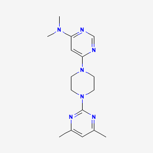 molecular formula C16H23N7 B12226476 6-[4-(4,6-dimethylpyrimidin-2-yl)piperazin-1-yl]-N,N-dimethylpyrimidin-4-amine 