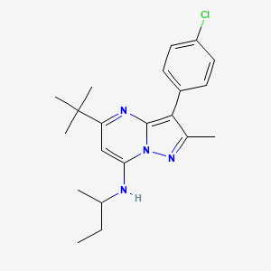 N-(butan-2-yl)-5-tert-butyl-3-(4-chlorophenyl)-2-methylpyrazolo[1,5-a]pyrimidin-7-amine