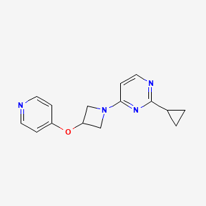 2-Cyclopropyl-4-[3-(pyridin-4-yloxy)azetidin-1-yl]pyrimidine