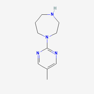 molecular formula C10H16N4 B12226519 1-(5-Methylpyrimidin-2-yl)-1,4-diazepane 