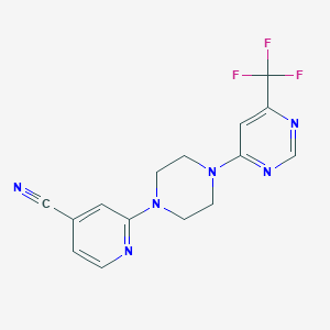 2-{4-[6-(Trifluoromethyl)pyrimidin-4-yl]piperazin-1-yl}pyridine-4-carbonitrile