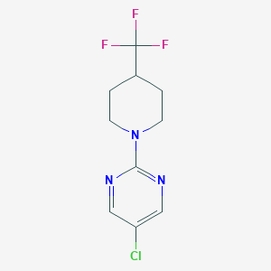 molecular formula C10H11ClF3N3 B12226532 5-Chloro-2-[4-(trifluoromethyl)piperidin-1-yl]pyrimidine 