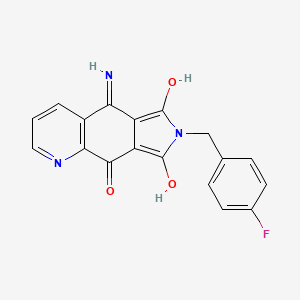 5-Amino-7-(4-fluorobenzyl)-9-hydroxy-6h-pyrrolo[3,4-g]quinoline-6,8(7h)-dione