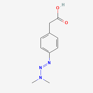 molecular formula C10H13N3O2 B1222659 {4-[(1e)-3,3-Dimethyltriaz-1-en-1-yl]phenyl}acetic acid CAS No. 61947-73-7