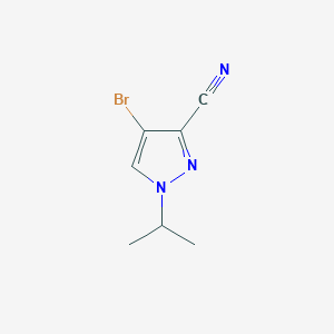 molecular formula C7H8BrN3 B12226607 4-Bromo-1-isopropyl-1H-pyrazole-3-carbonitrile 