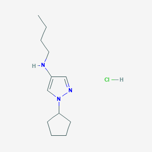 N-butyl-1-cyclopentylpyrazol-4-amine;hydrochloride