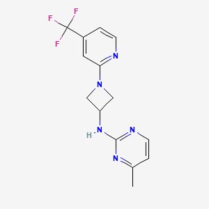 4-methyl-N-{1-[4-(trifluoromethyl)pyridin-2-yl]azetidin-3-yl}pyrimidin-2-amine