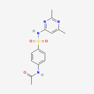 molecular formula C14H16N4O3S B1222665 N(4)-Acetylsulphasomidine CAS No. 3163-31-3