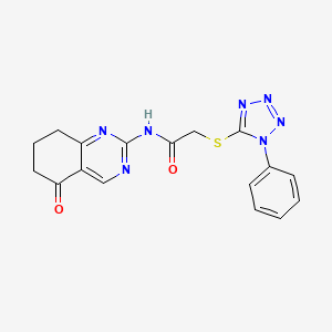 N-(5-oxo-5,6,7,8-tetrahydroquinazolin-2-yl)-2-[(1-phenyl-1H-tetrazol-5-yl)sulfanyl]acetamide