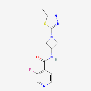 3-fluoro-N-[1-(5-methyl-1,3,4-thiadiazol-2-yl)azetidin-3-yl]pyridine-4-carboxamide