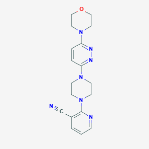 2-{4-[6-(Morpholin-4-yl)pyridazin-3-yl]piperazin-1-yl}pyridine-3-carbonitrile