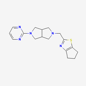 2-[5-({4H,5H,6H-cyclopenta[d][1,3]thiazol-2-yl}methyl)-octahydropyrrolo[3,4-c]pyrrol-2-yl]pyrimidine