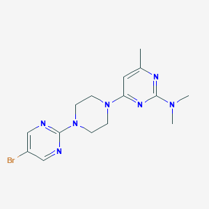 molecular formula C15H20BrN7 B12226716 4-[4-(5-bromopyrimidin-2-yl)piperazin-1-yl]-N,N,6-trimethylpyrimidin-2-amine 