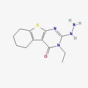 3-Ethyl-2-hydrazino-3,5,6,7,8-pentahydrobenzo[b]thiopheno[2,3-d]pyrimidin-4-on e