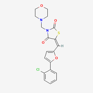 (5E)-5-{[5-(2-chlorophenyl)furan-2-yl]methylidene}-3-(morpholin-4-ylmethyl)-1,3-thiazolidine-2,4-dione