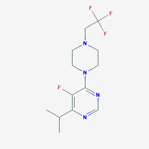 5-Fluoro-4-(propan-2-yl)-6-[4-(2,2,2-trifluoroethyl)piperazin-1-yl]pyrimidine