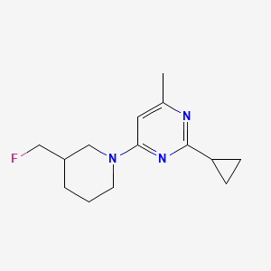 2-Cyclopropyl-4-[3-(fluoromethyl)piperidin-1-yl]-6-methylpyrimidine