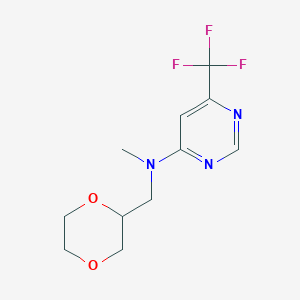 N-[(1,4-dioxan-2-yl)methyl]-N-methyl-6-(trifluoromethyl)pyrimidin-4-amine