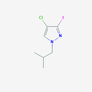 molecular formula C7H10ClIN2 B12226769 4-Chloro-3-iodo-1-isobutyl-1H-pyrazole 