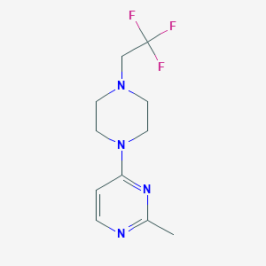 molecular formula C11H15F3N4 B12226860 2-Methyl-4-[4-(2,2,2-trifluoroethyl)piperazin-1-yl]pyrimidine 