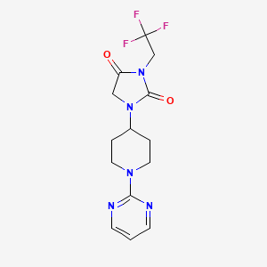 1-[1-(Pyrimidin-2-yl)piperidin-4-yl]-3-(2,2,2-trifluoroethyl)imidazolidine-2,4-dione