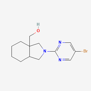 molecular formula C13H18BrN3O B12226899 [2-(5-bromopyrimidin-2-yl)-octahydro-1H-isoindol-3a-yl]methanol 